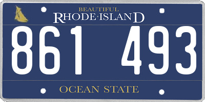 RI license plate 861493
