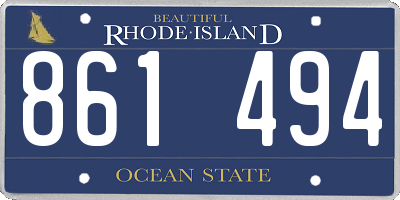 RI license plate 861494