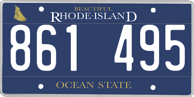 RI license plate 861495