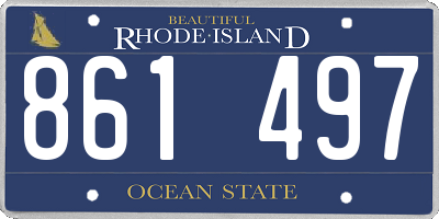 RI license plate 861497
