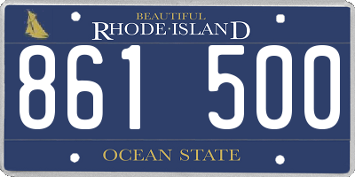 RI license plate 861500