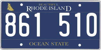 RI license plate 861510