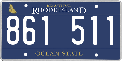 RI license plate 861511