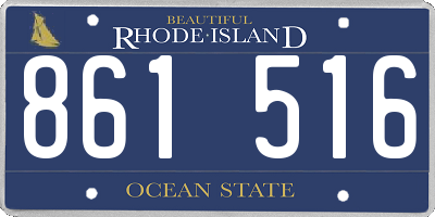 RI license plate 861516