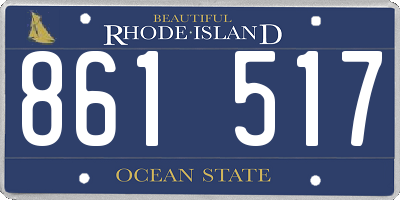 RI license plate 861517