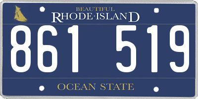 RI license plate 861519