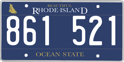 RI license plate 861521