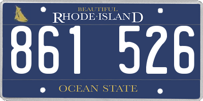 RI license plate 861526