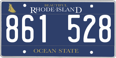 RI license plate 861528