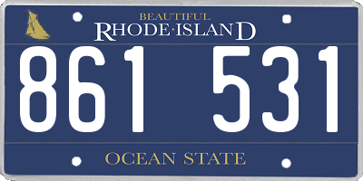 RI license plate 861531