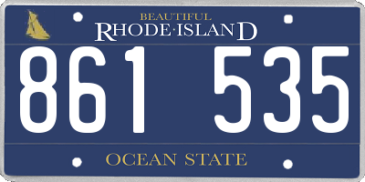 RI license plate 861535