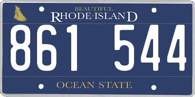RI license plate 861544