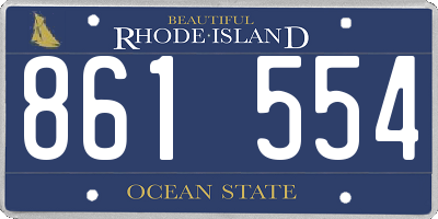 RI license plate 861554