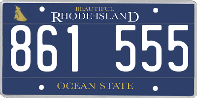 RI license plate 861555