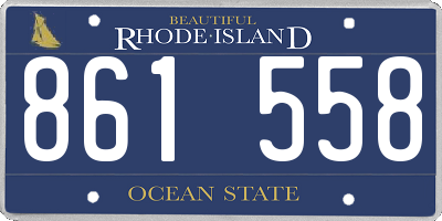 RI license plate 861558