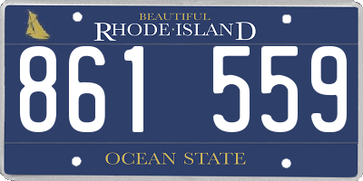 RI license plate 861559