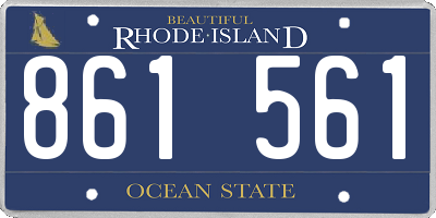 RI license plate 861561