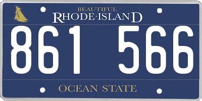 RI license plate 861566