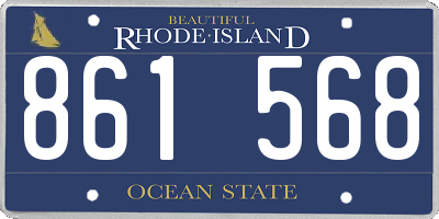 RI license plate 861568