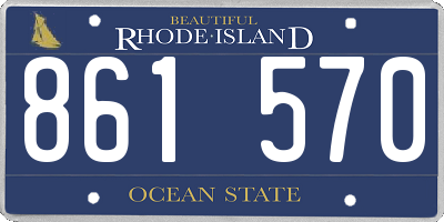 RI license plate 861570