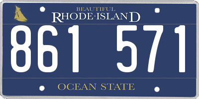 RI license plate 861571