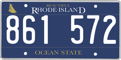 RI license plate 861572
