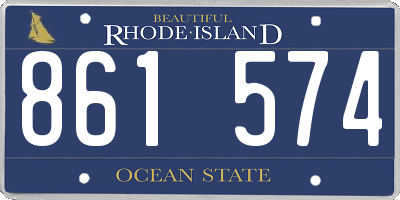 RI license plate 861574