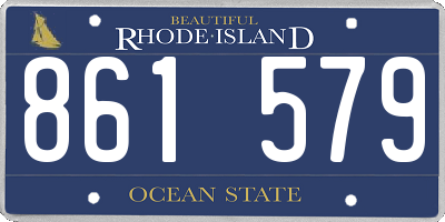 RI license plate 861579