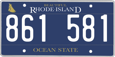 RI license plate 861581