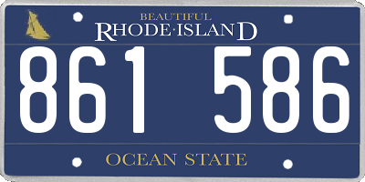 RI license plate 861586