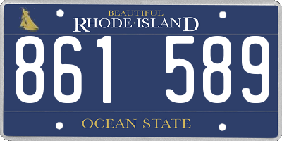 RI license plate 861589