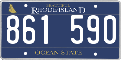 RI license plate 861590