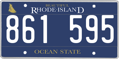 RI license plate 861595