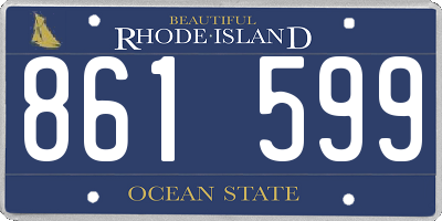 RI license plate 861599
