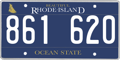 RI license plate 861620