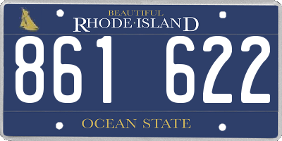 RI license plate 861622
