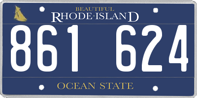 RI license plate 861624