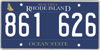RI license plate 861626