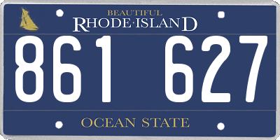RI license plate 861627