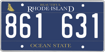 RI license plate 861631
