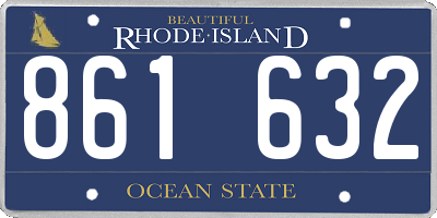 RI license plate 861632