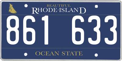 RI license plate 861633