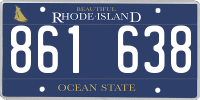 RI license plate 861638