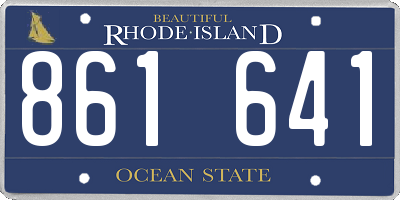 RI license plate 861641