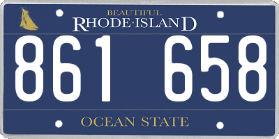 RI license plate 861658