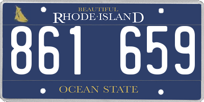 RI license plate 861659