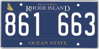 RI license plate 861663