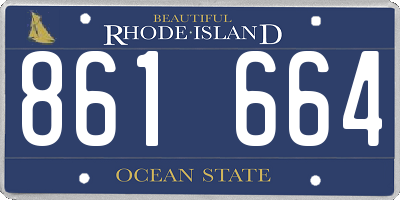 RI license plate 861664