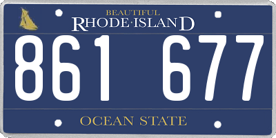 RI license plate 861677