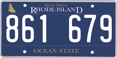 RI license plate 861679